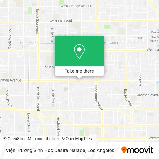 Mapa de Viện Trường Sinh Học Dasira Narada