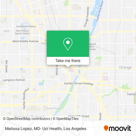 Mapa de Melissa Lopez, MD- Uci Health