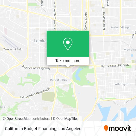 Mapa de California Budget Financing