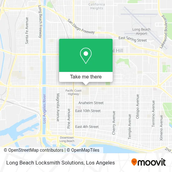 Long Beach Locksmith Solutions map