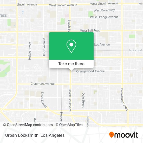 Mapa de Urban Locksmith