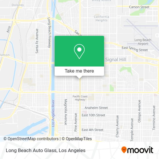 Long Beach Auto Glass map