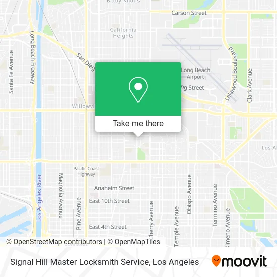 Signal Hill Master Locksmith Service map