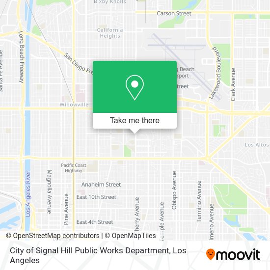 City of Signal Hill Public Works Department map