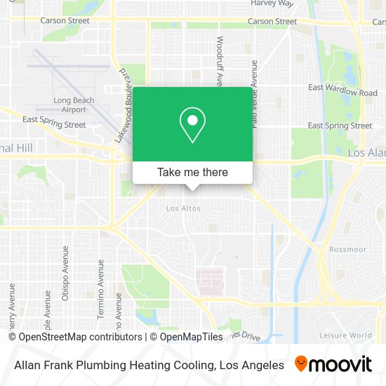 Allan Frank Plumbing Heating Cooling map