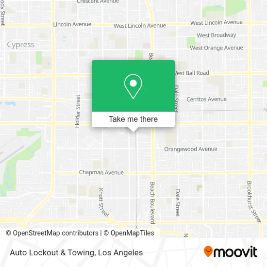 Auto Lockout & Towing map