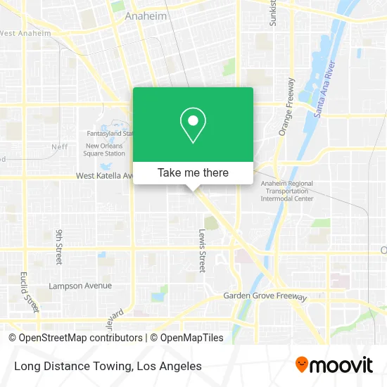 Long Distance Towing map