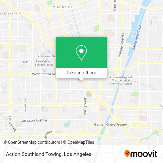 Action Southland Towing map