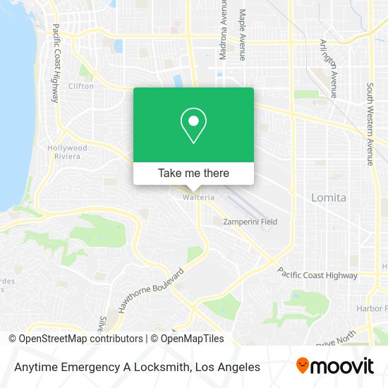 Mapa de Anytime Emergency A Locksmith