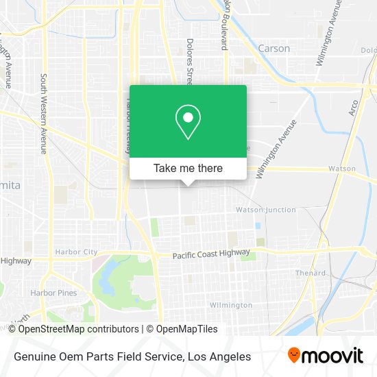 Genuine Oem Parts Field Service map