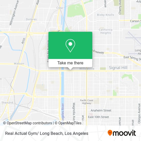 Real Actual Gym/ Long Beach map