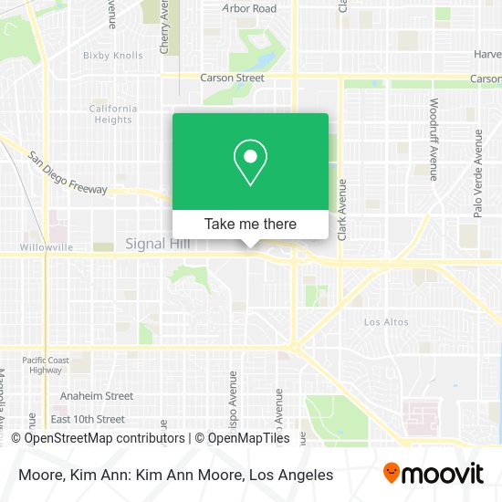 Moore, Kim Ann: Kim Ann Moore map