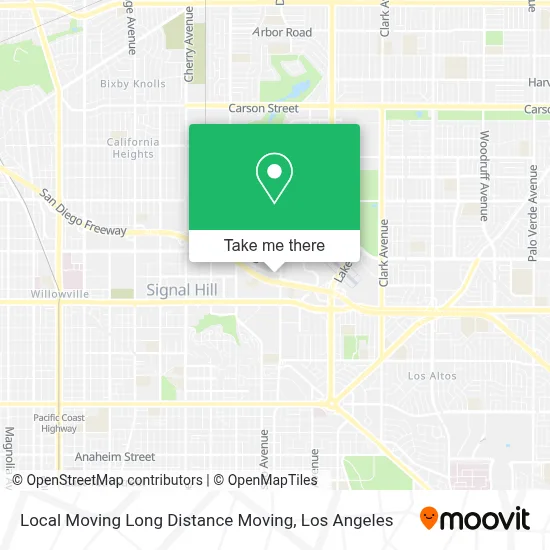 Local Moving Long Distance Moving map