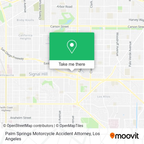 Mapa de Palm Springs Motorcycle Accident Attorney