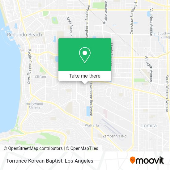 Torrance Korean Baptist map