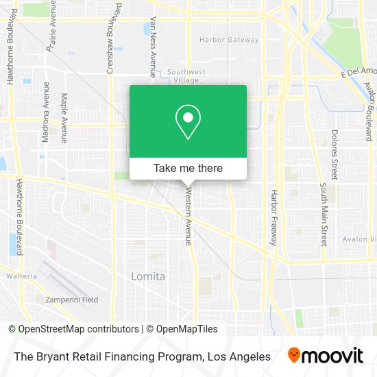 The Bryant Retail Financing Program map