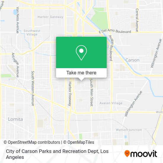 Mapa de City of Carson Parks and Recreation Dept