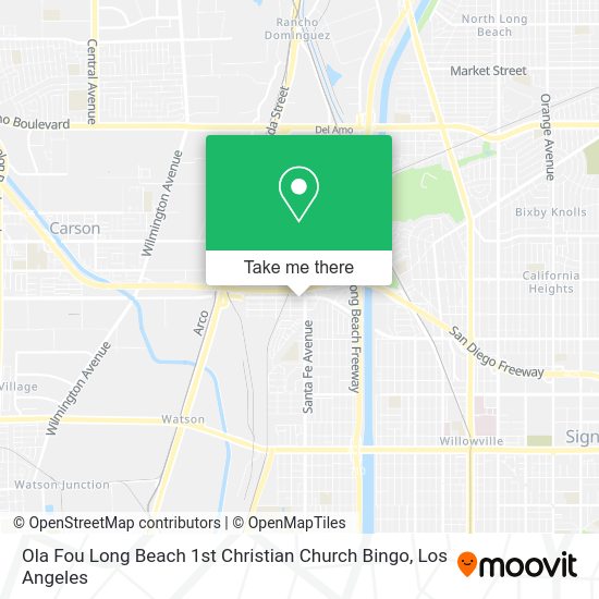 Ola Fou Long Beach 1st Christian Church Bingo map