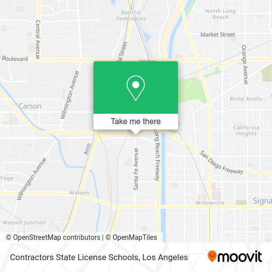 Mapa de Contractors State License Schools