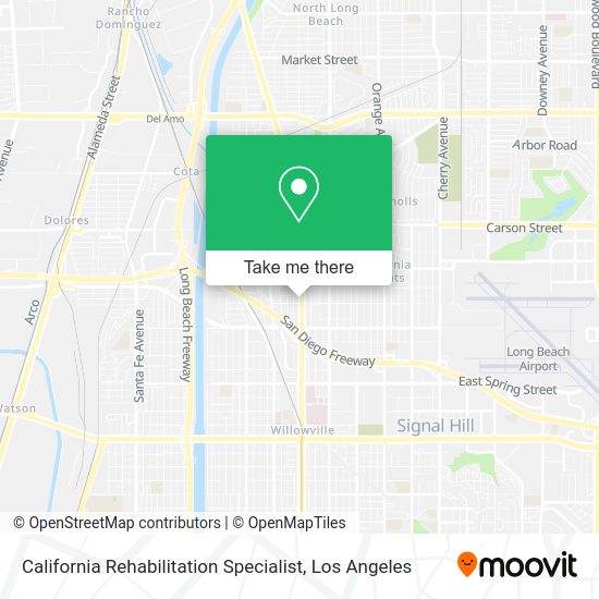 California Rehabilitation Specialist map