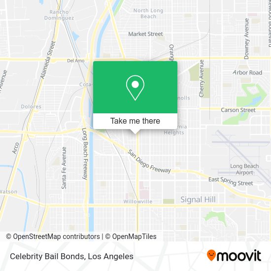 Celebrity Bail Bonds map