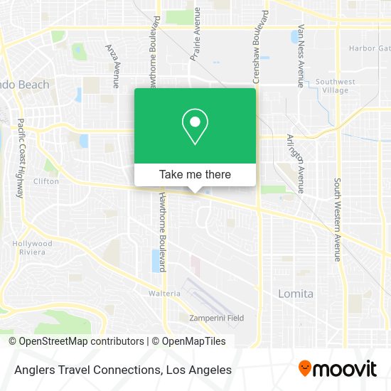 Anglers Travel Connections map