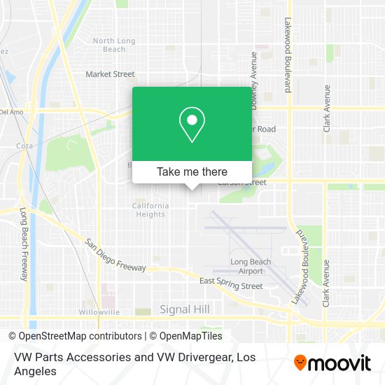 VW Parts Accessories and VW Drivergear map