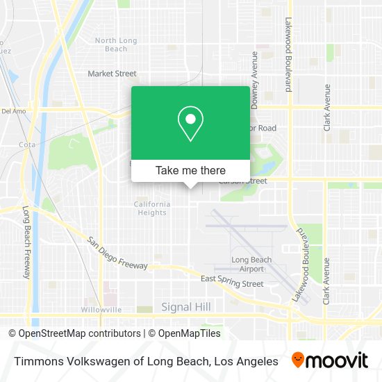 Timmons Volkswagen of Long Beach map