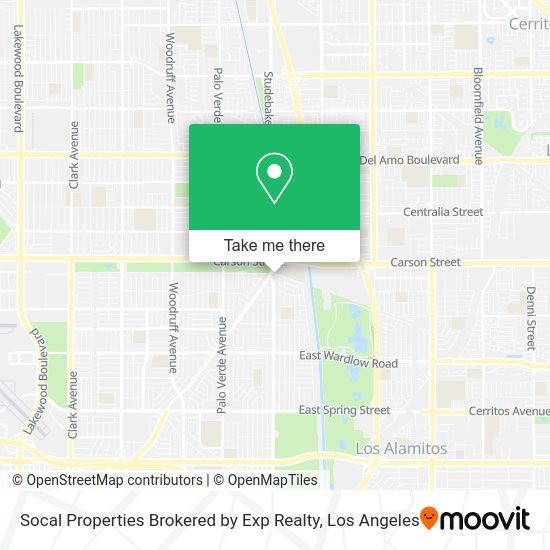 Socal Properties Brokered by Exp Realty map