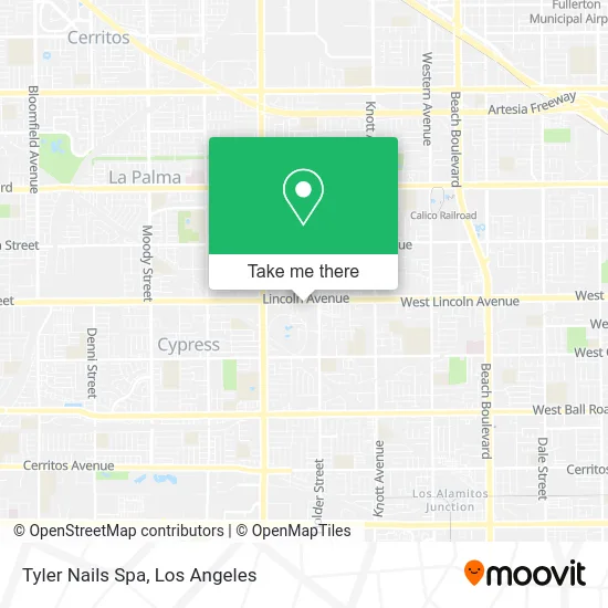 Tyler Nails Spa map