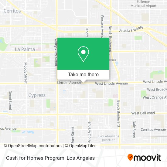 Mapa de Cash for Homes Program