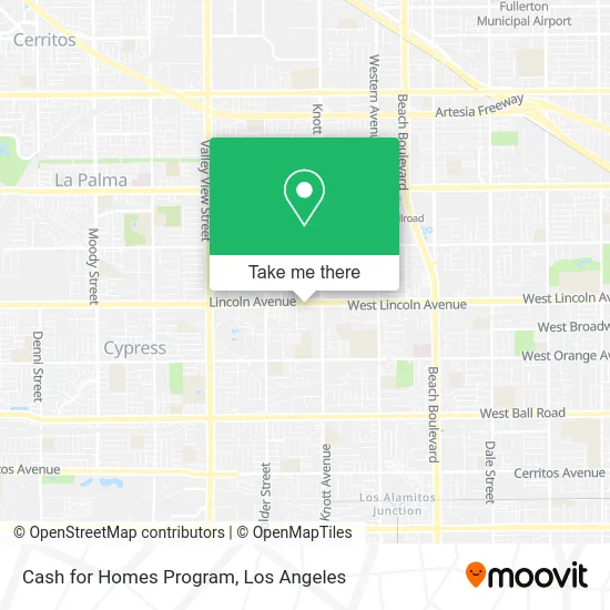 Cash for Homes Program map