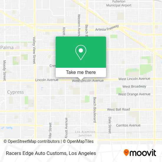 Mapa de Racers Edge Auto Customs