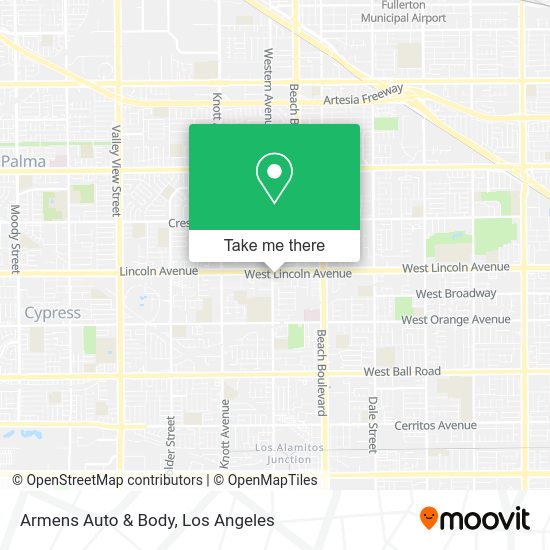 Armens Auto & Body map
