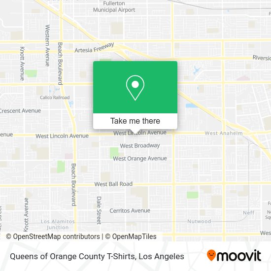 Mapa de Queens of Orange County T-Shirts