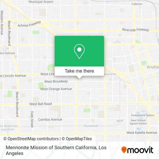 Mapa de Mennonite Mission of Southern California