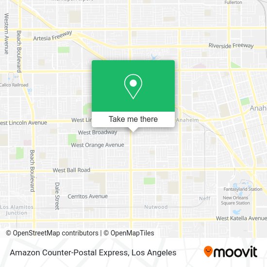 Amazon Counter-Postal Express map