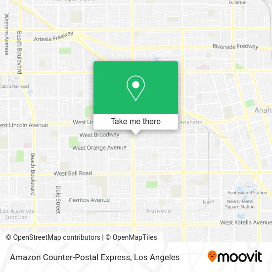 Mapa de Amazon Counter-Postal Express