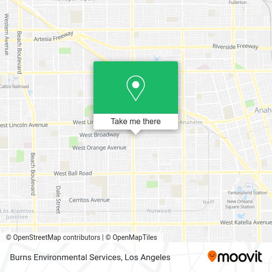 Burns Environmental Services map