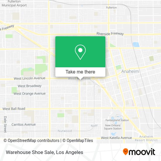 Warehouse Shoe Sale map