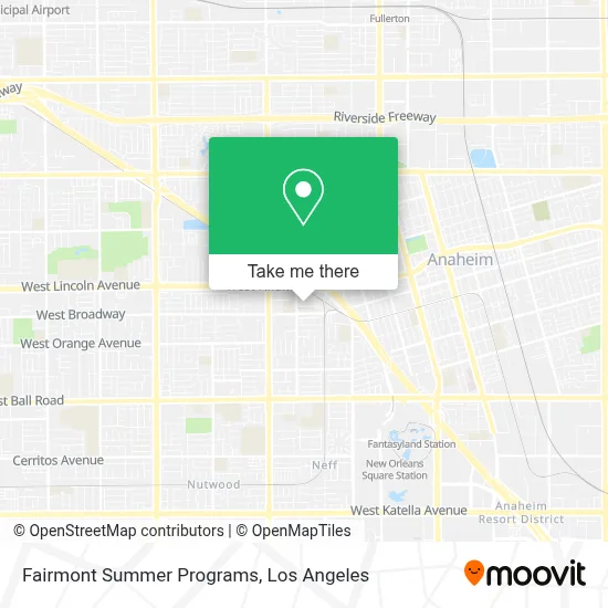 Fairmont Summer Programs map