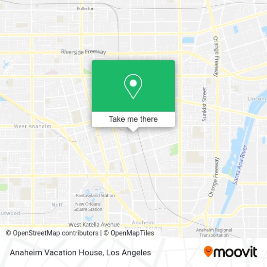 Anaheim Vacation House map