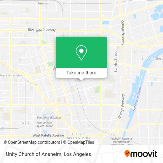 Mapa de Unity Church of Anaheim