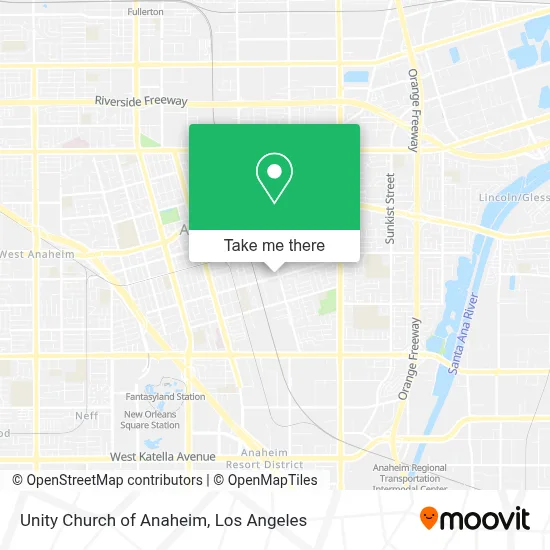 Unity Church of Anaheim map