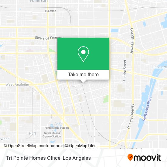 Mapa de Tri Pointe Homes Office