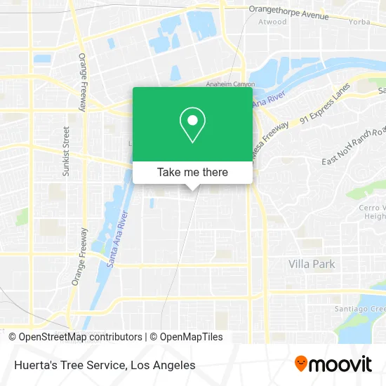 Huerta's Tree Service map