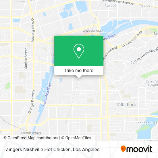 Zingers Nashville Hot Chicken map