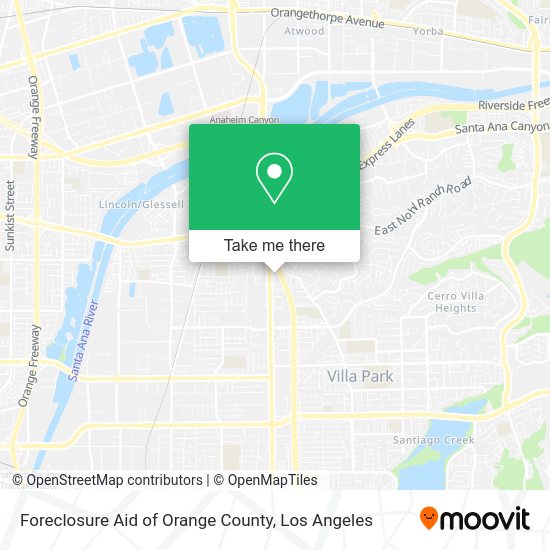 Foreclosure Aid of Orange County map