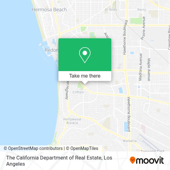 The California Department of Real Estate map