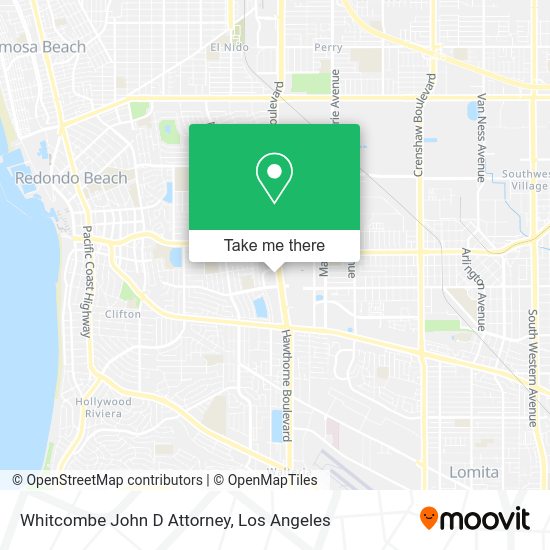 Whitcombe John D Attorney map